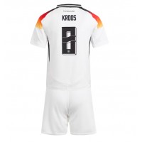 Camiseta Alemania Toni Kroos #8 Primera Equipación para niños Eurocopa 2024 manga corta (+ pantalones cortos)